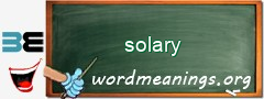 WordMeaning blackboard for solary